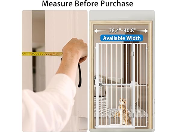 MODCART 61" Extra Tall Cat Gate for Doorway