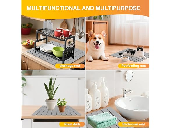 Large Diatomaceous Earth Dish Mat