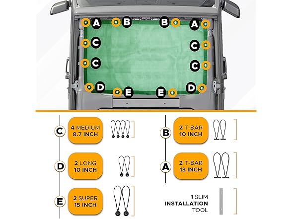 EcoNour Sun Shade for Jeep Wrangler JL 2