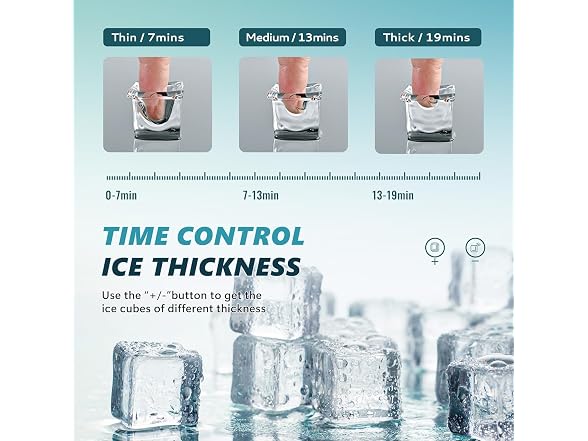 EUHOMY Ice Cube Maker Machine Countertop w Water Tank, SILV