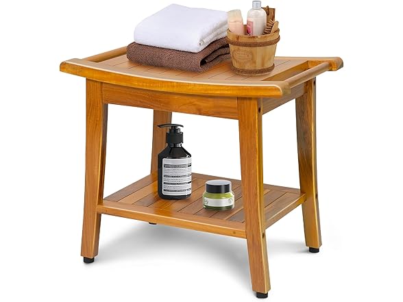 GRBEEVIITEK Teak Shower Bench