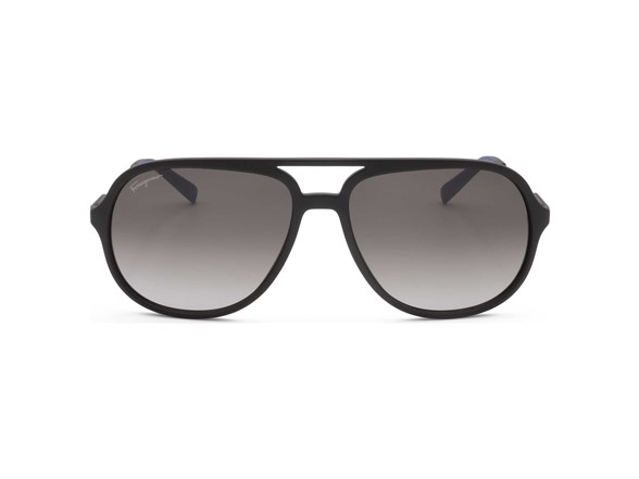 Ferragamo Men's 60mm Black Sunglasses