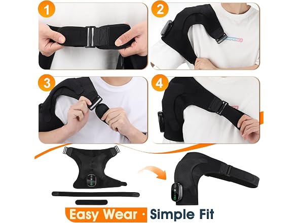 DeMoce Shoulder Heat Massager, Black