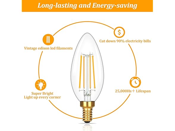 Brightever Light Bulb 12-Pack Warm White