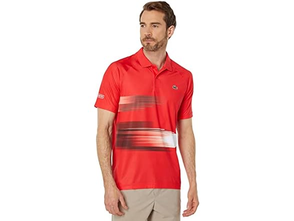Lacoste Men Short Sleeve Graphic Fire Ball