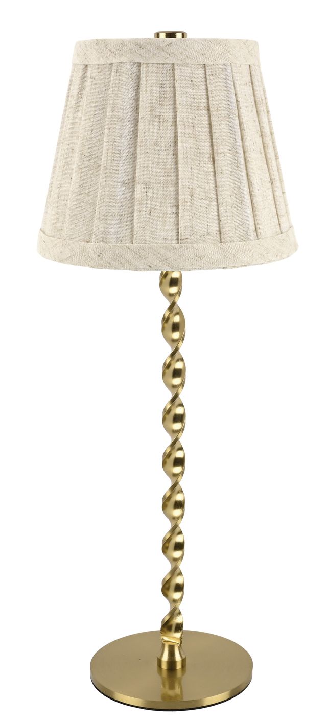 Twist Stem Wide Pleated Lamp - Gallery 16