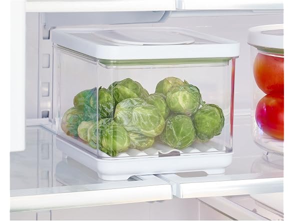 iDesign Fridge Produce Bin, Clear/White