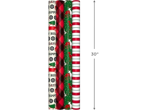 Image Arts Christmas Gift Wrap 4pk