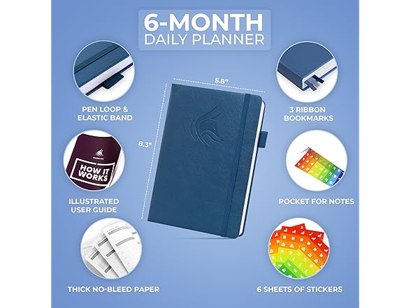 Daily Planner Undated 6-Month w/ To-Do
