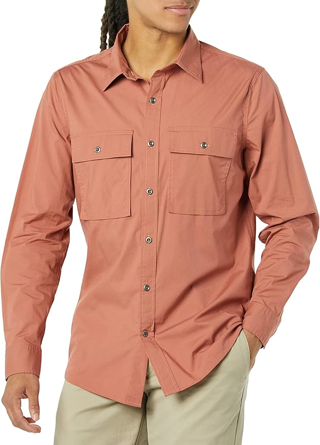 Amazon Essentials Mens LS Two Pocket Utility Shirt - Gallery 12