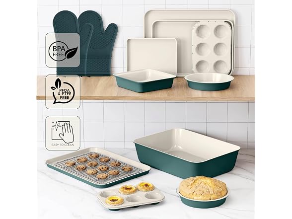Nonstick Stackable Bakeware Set, 13 Pcs