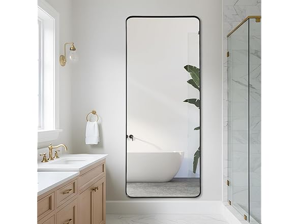Anpark Black Rectangle Full Length Mirror