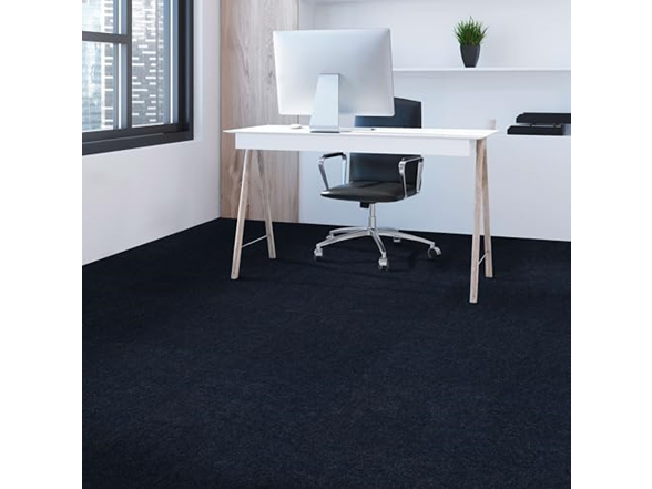 Mohawk Home Peel Stick Carpet Polyester Blue Rib