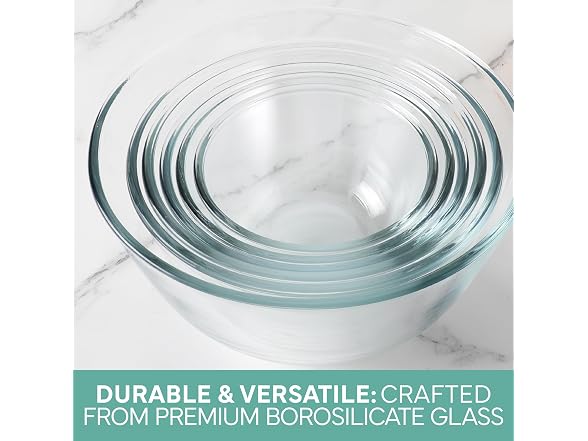 12-Piece Glass Mixing Bowl Set