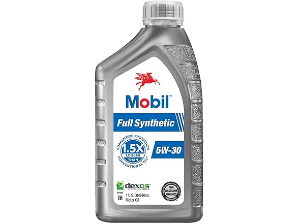 Mobil Full Synthetic Motor Oil 5W-30, 1 Quart 6pk