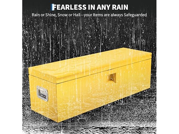 OUTLANE 15"X15"X24" Steel Truck Bed Tool Box Yellow