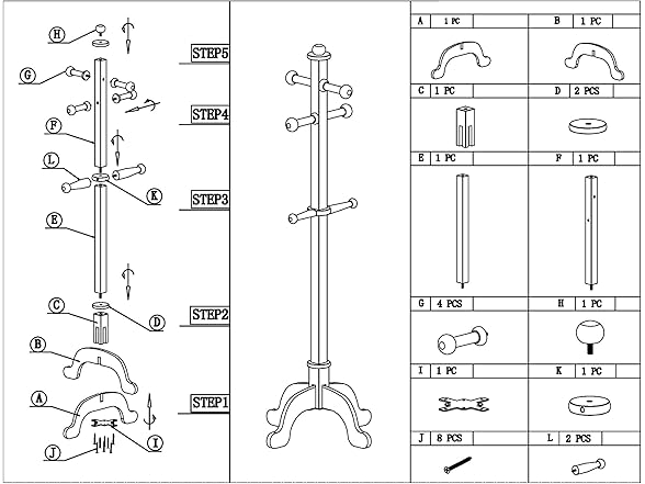 Frenchi Home Furnishing Kid's Coat Rack