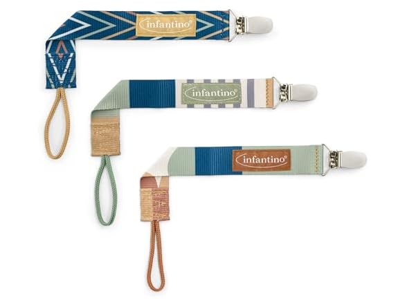 Infantino 3-Pack Pacifier Clip Holders