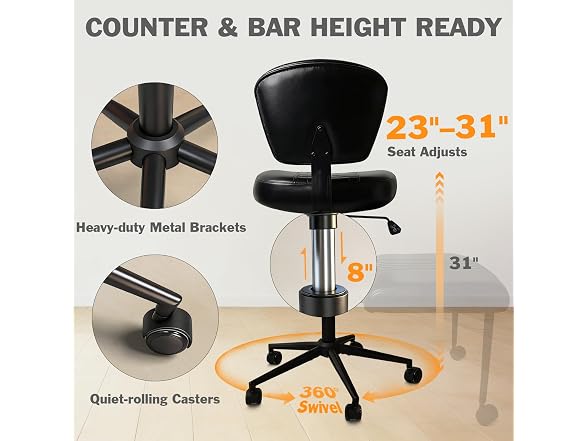 Ergonomic Cross Legged Office Chair Black