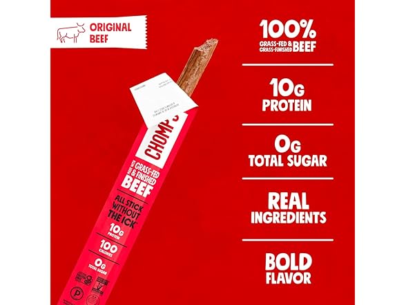 1CT CHOMPS Original Beef Stick, 1.15 OZ