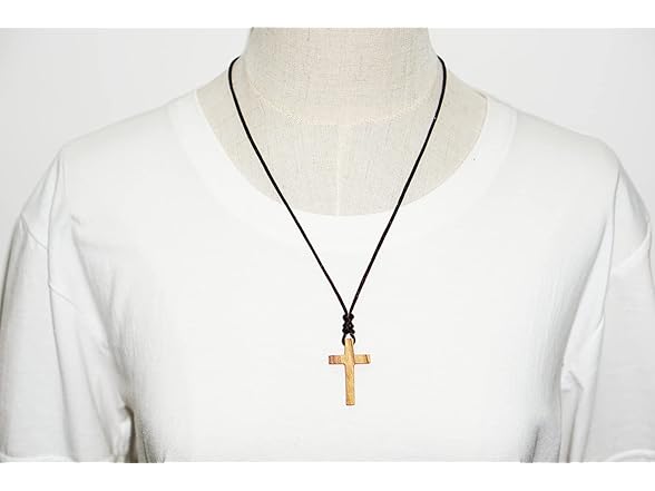 Xianli Natural Wood Cross Necklace