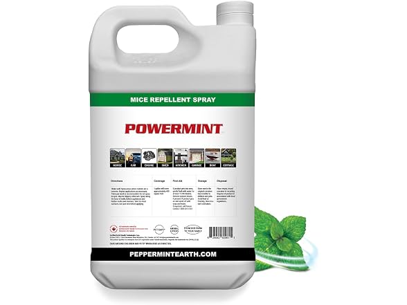Powermint 1 Gallon Peppermint Oil Mice Repellent Spray 2-Pack