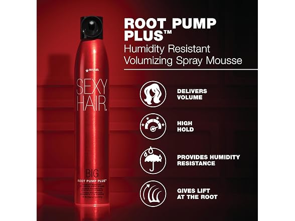 (3 Pack) Sexy Hair Root Pump Plus Spray Mousse, 1.6 oz