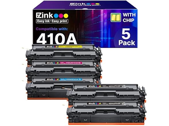 E-Z Ink 410A Toner Cartridges 5 Pack