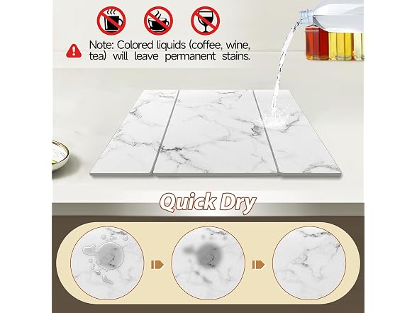 BOMOKS Diatomaceous Dish Mat, 24x16