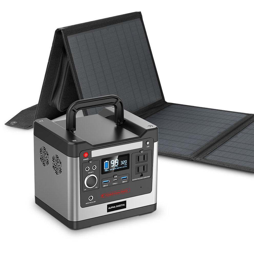300W Portable Power Station and 40W Solar Panel Combo - Gallery 4