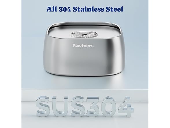 Pawtners Stainless Steel Dog Water Bowl