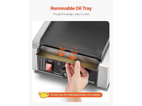 VEVOR Commercial Panini Grill, 1800W