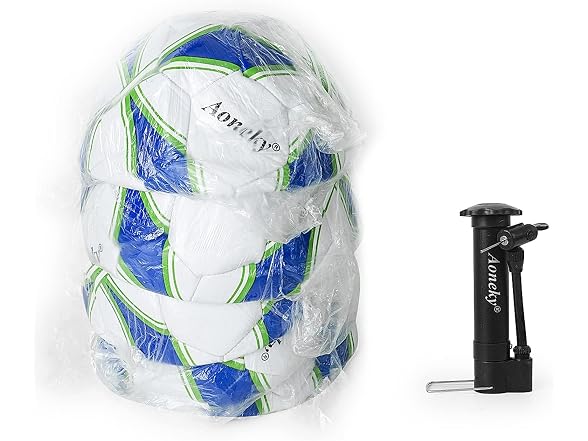 Aoneky 5 Pack Soccer Ball with Pump