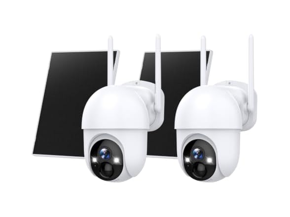 Poyasilon 2-Pack Outdoor Solar Security Camera