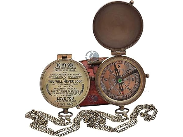 Personalized Working Antique Compass