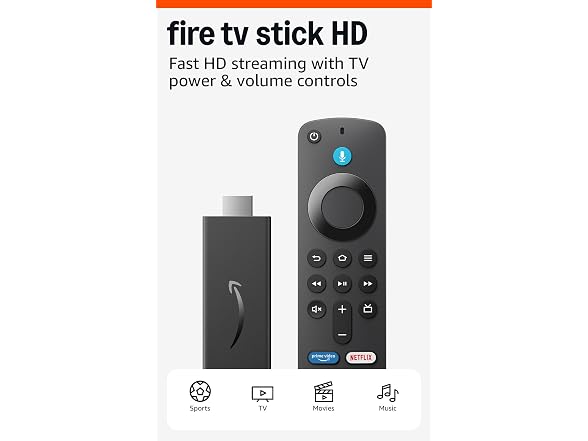 (Like-New) Fire TV Stick HD, Alexa Voice Remote