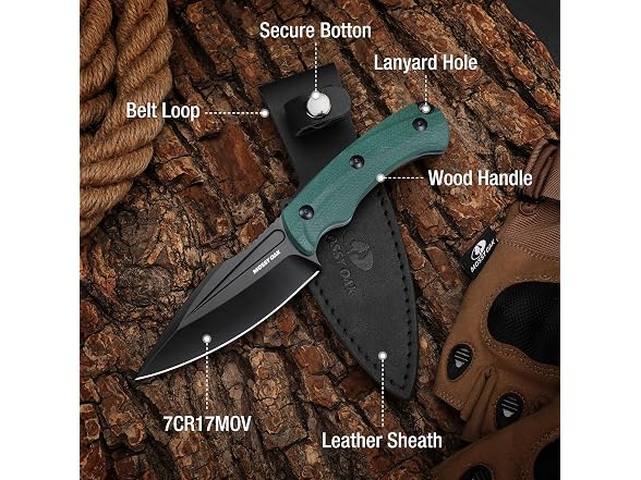 MOSSY OAK 8.5" Fixed Blade Knife with Sheath