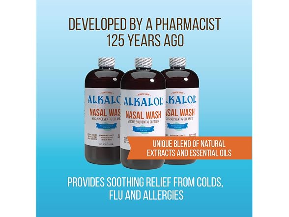 Alkalol Nasal Wash Solution 16oz 3pk