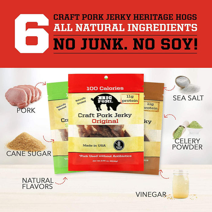 (8 Pack) Big Fork Craft Pork Jerky - Gallery 12