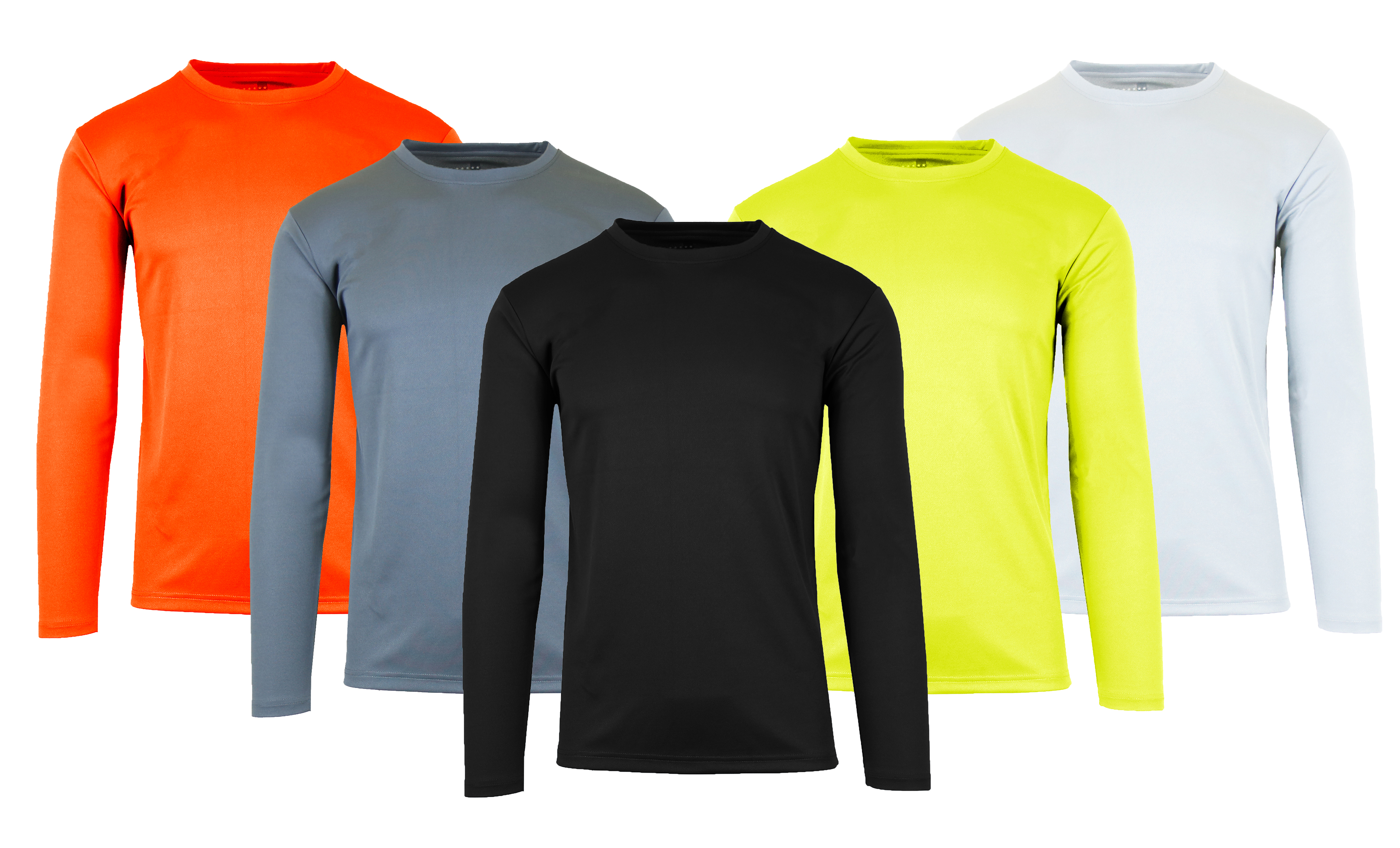 5Pk Mens L/S Performance Shirt (S-2XL) - Gallery 12