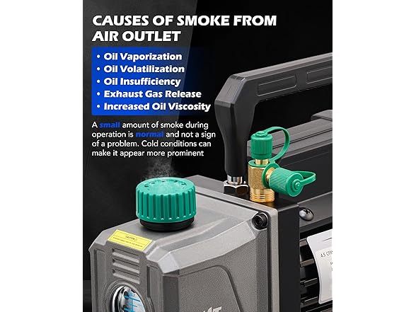 Orion Motor Tech Vacuum Pump, 4.5 cfm 1/3 hp HVAC Single Sta (Open Box)