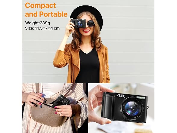 MIRWHAPNG 4K Digital Camera