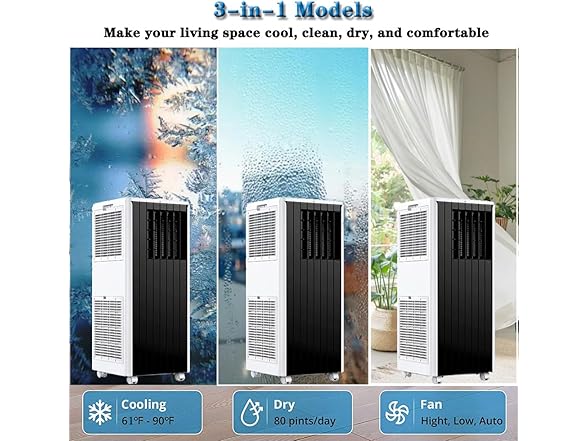 DYTesa 8000 BTU Portable Air Conditioner for 350 Sq.Ft