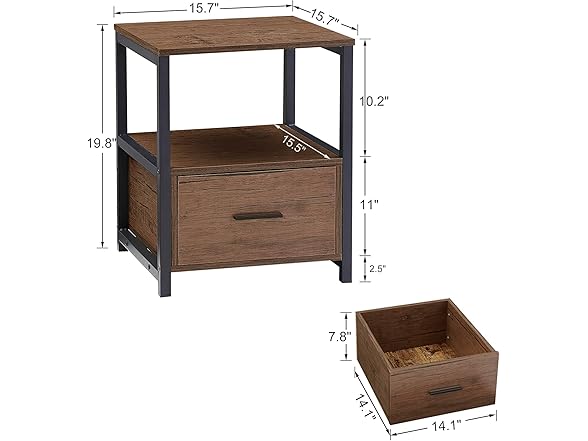 VECELO Nightstand Set of 2, Your Choice