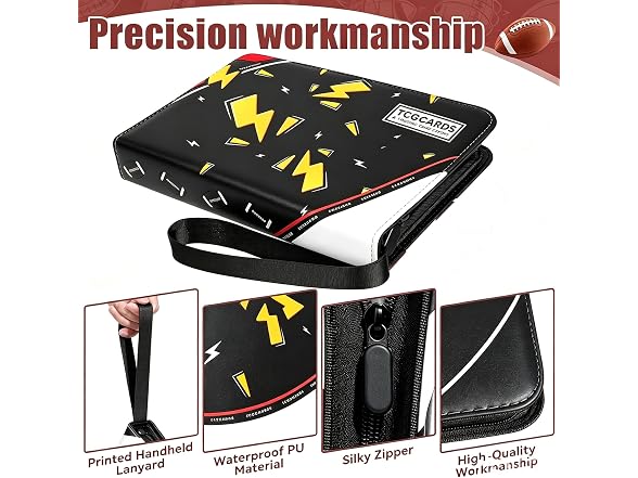 PXLZLCV 4 Pocket Trading Card Binder 400 Pockets