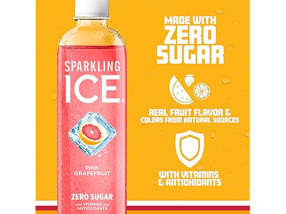 1CT Sparkling Ice, Pink Grapefruit Sparkling Water