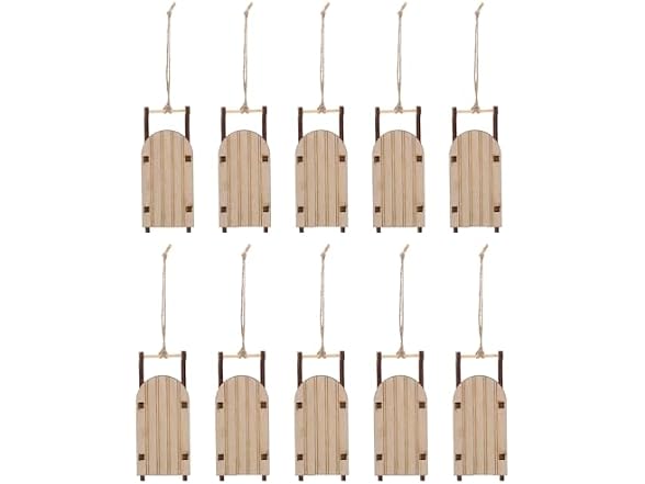 VOSAREA 10PCS Christmas Sled Ornament Miniature