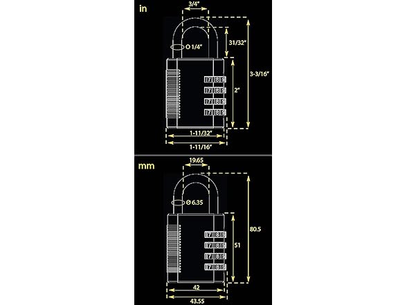 FJM Security SX-575 Combination Padlock 10 pack