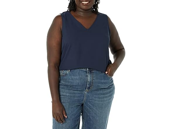 Amazon Essentials Women Regular-Fit V Neck Top