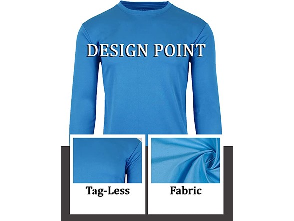5Pk Mens L/S Performance Shirt (S-2XL)